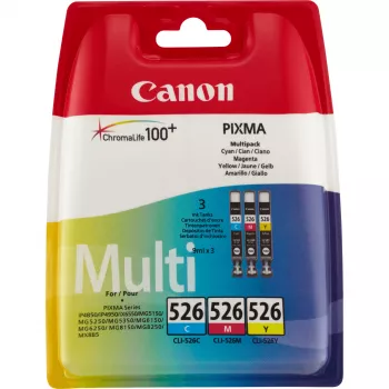 Atramentová kazeta Canon CLI-526 C/M/Y 3 kusy pigmentovaná azúrová purpurová žltá