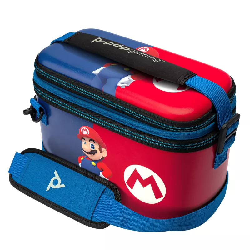 Pevné puzdro PDP Overnight Power Pose Mario pre Nintendo — viacfarebné