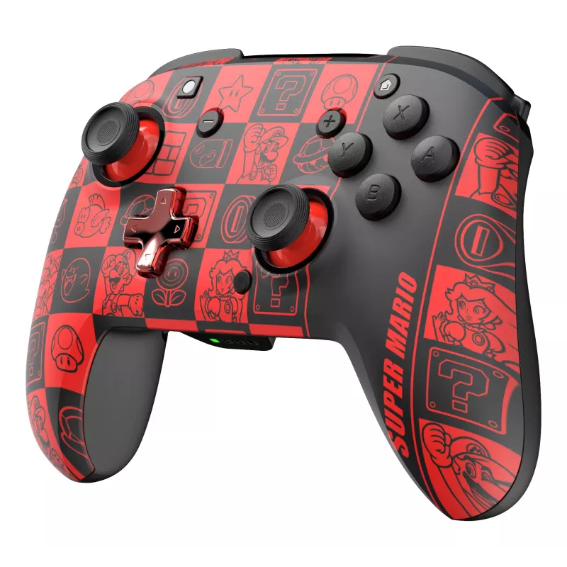 PDP REMATCH GLOW čierna, zelená, červená gamepad analógový / digitálny Nintendo Switch, Nintendo Switch OLED