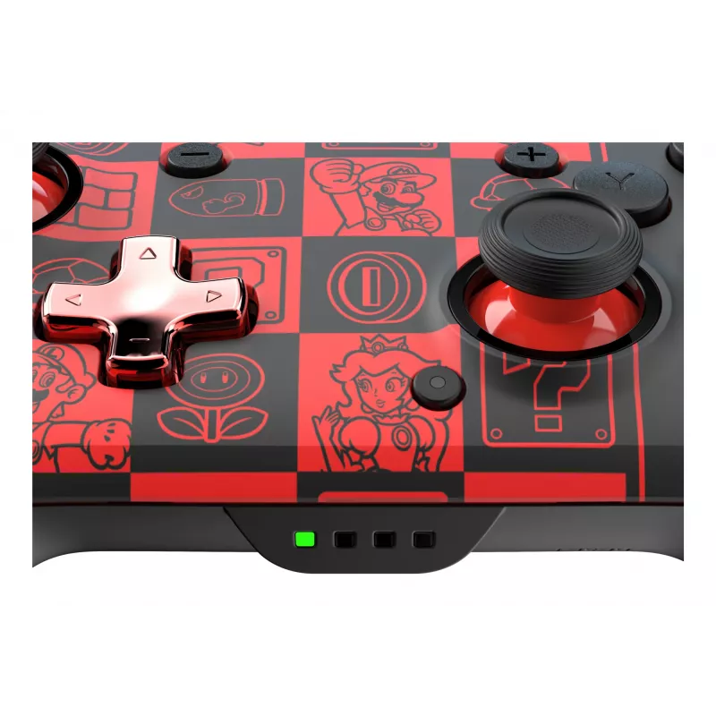 PDP REMATCH GLOW čierna, zelená, červená gamepad analógový / digitálny Nintendo Switch, Nintendo Switch OLED