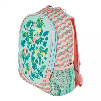 Školský batoh Herlitz Rookie Sweet Jungle zelená broskyňová polyester