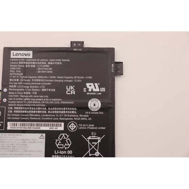 Interná batéria do notebooku Lenovo 3-článková 42 Wh Li-Ion model 5B10W13946