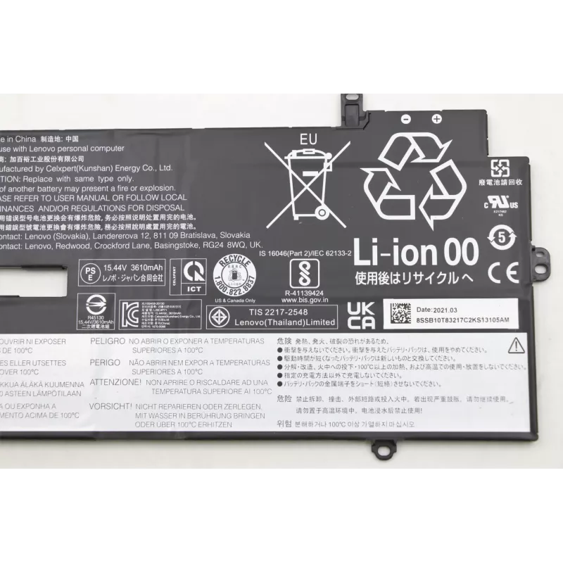 Batéria do notebooku Lenovo 57 Wh model 5B10W13974 pre kompatibilné notebooky Lenovo