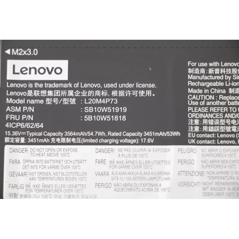 Interná batéria do notebooku Lenovo 5B10W51818, 54,7 Wh Li-Ion
