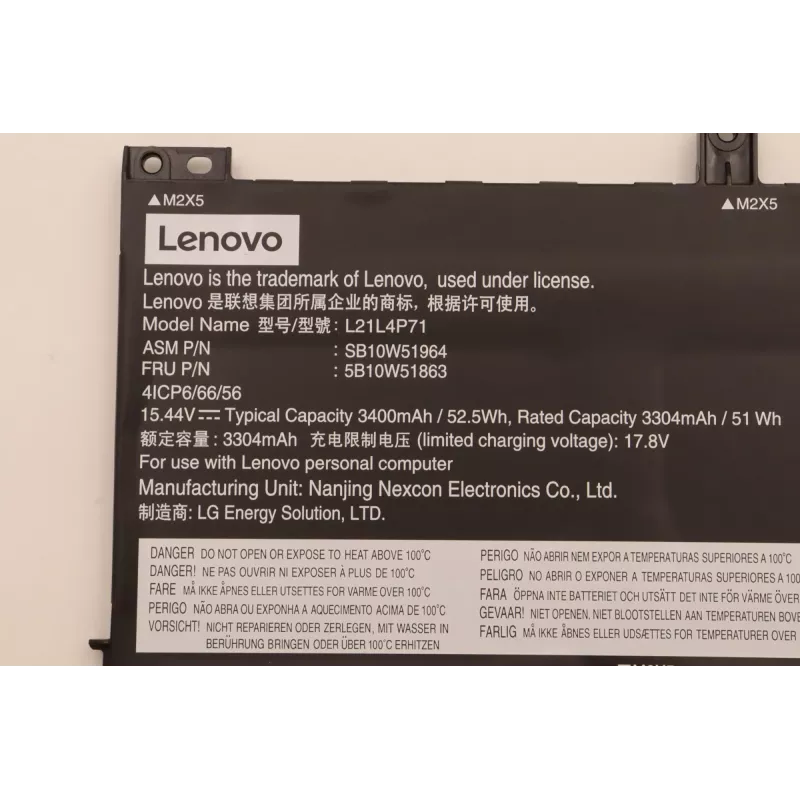 Lenovo 5B10W51863 interná batéria do notebooku, 4-článková, 52,5 Wh, Li-Ion