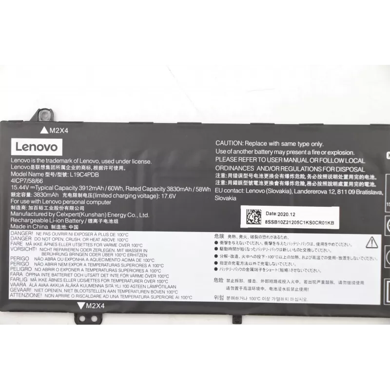 Batéria Lenovo FRU TP1415 CP/A L19C4PDB 15,44V 60Wh 4-článková batéria do notebooku