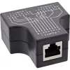 InLine Cat.5e STP T-adapter RJ45 samica na 2x RJ45 samica čierna