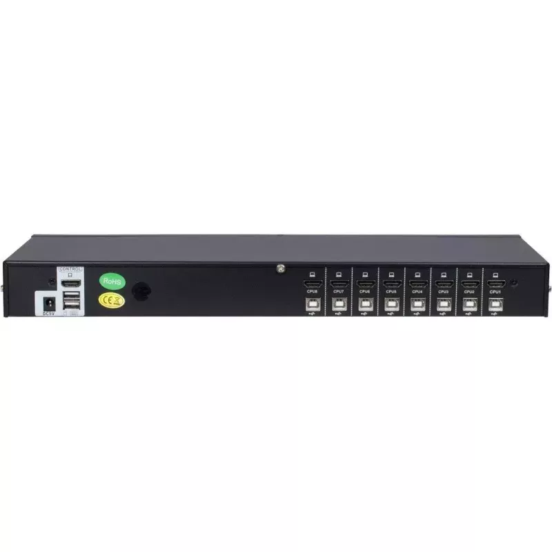KVM prepínač Inter-Tech AS-9108HA do racku čierny