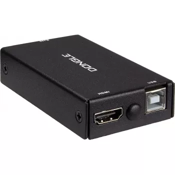 INTER-TECH KT-150H KVM rozhranový adaptér RJ-45 (host) na HDMI výstup, káblový, max. 1980×1080, kov, čierny