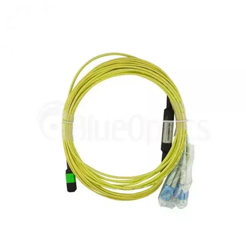 BlueOptics InfiniBand optický kábel 5 m MTP 4x LC zelený