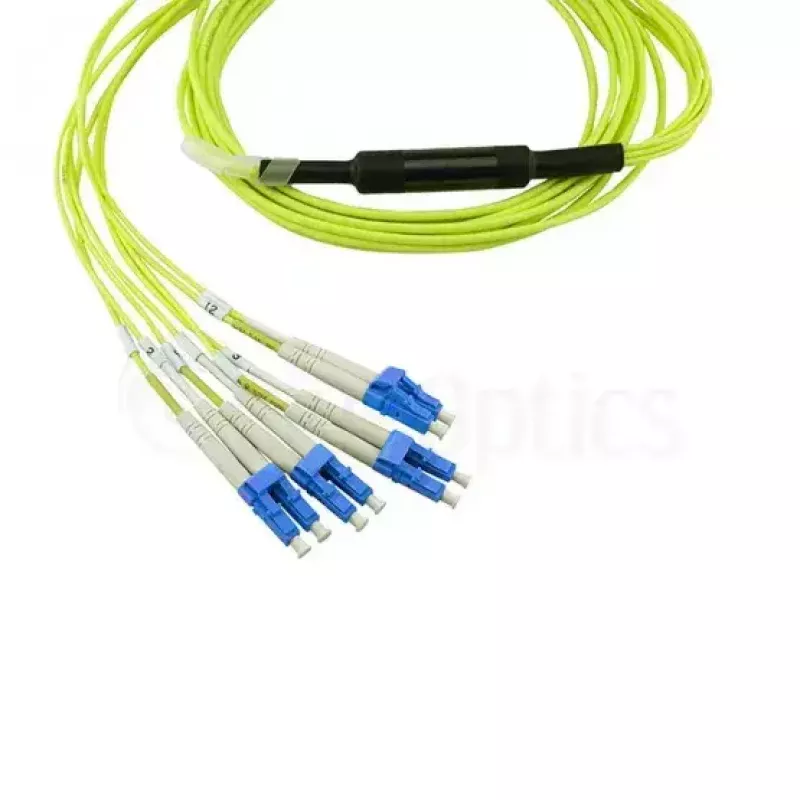BlueOptics InfiniBand optický kábel 5 m MTP 4x LC zelený