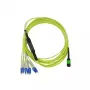 BlueOptics InfiniBand optický kábel 5 m MTP 4x LC zelený