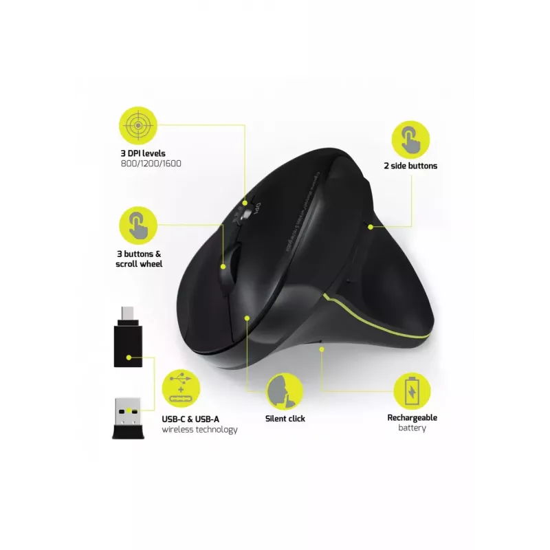 Myš Port Designs 900706-BT RF Wireless + Bluetooth