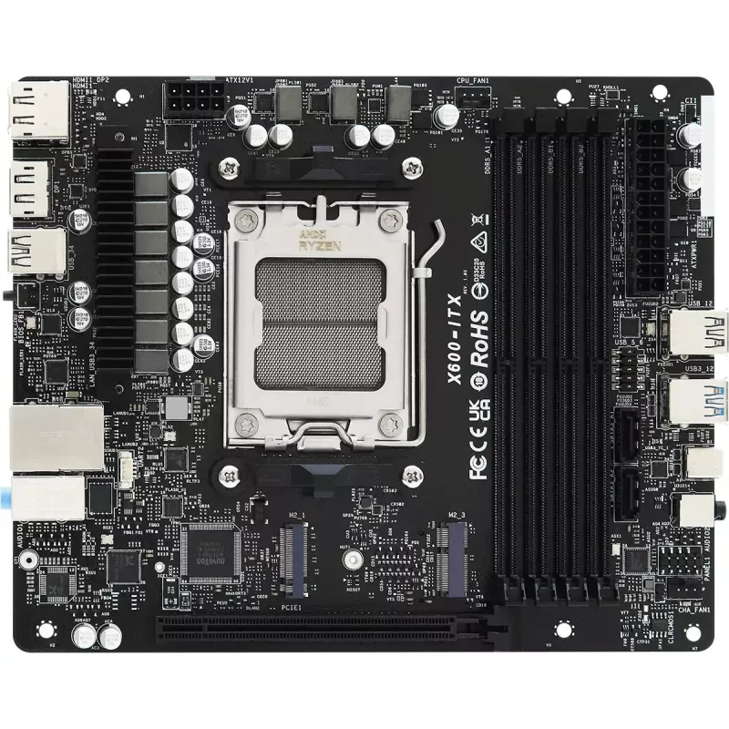 PC Barebone ASRock DeskMeet X600 Desktop čierny