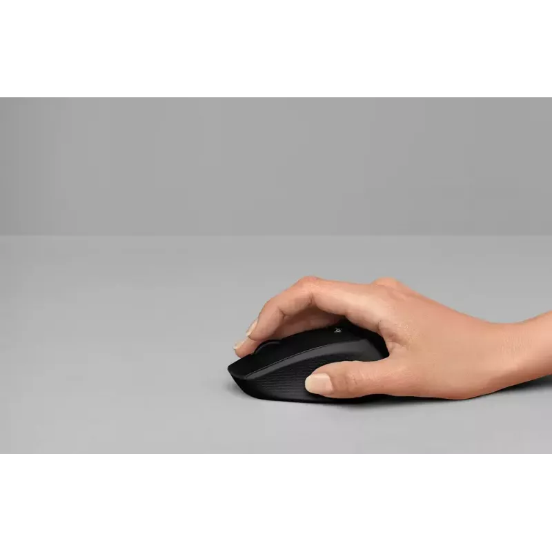 Logitech M330 SILENT PLUS — bezdrôtová myš, pre pravákov, 1000 DPI, 3 tlačidlá, koliesko, čierna, na batérie