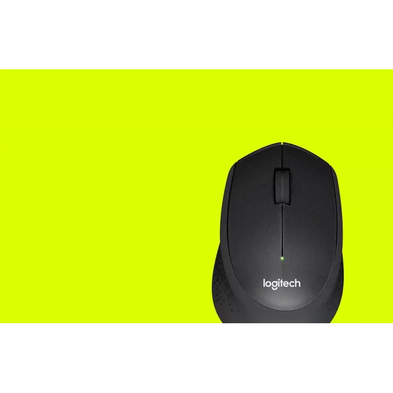 Logitech M330 SILENT PLUS — bezdrôtová myš, pre pravákov, 1000 DPI, 3 tlačidlá, koliesko, čierna, na batérie