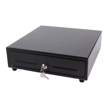 Elektronická pokladničná zásuvka Olympia SD 330A, kovové puzdro, vstup 12–14 V, šírka 335 mm, hĺbka 330 mm, výška 104 mm, vrátane 2 kľúčov