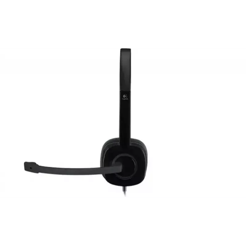 Logitech H151 stereo slúchadlá s mikrofónom s potlačením hluku, drôtové, čierne