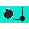 Logitech H151 stereo slúchadlá s mikrofónom s potlačením hluku, drôtové, čierne