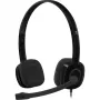 Logitech H151 stereo slúchadlá s mikrofónom s potlačením hluku, drôtové, čierne