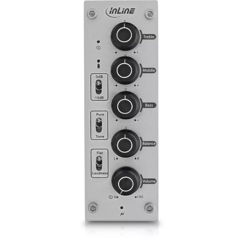 InLine AmpEQ mobile, Tri-Tone Hi-Res AUDIO predzosilňovač a slúchadlový zosilňovač, 3,5 mm stereo