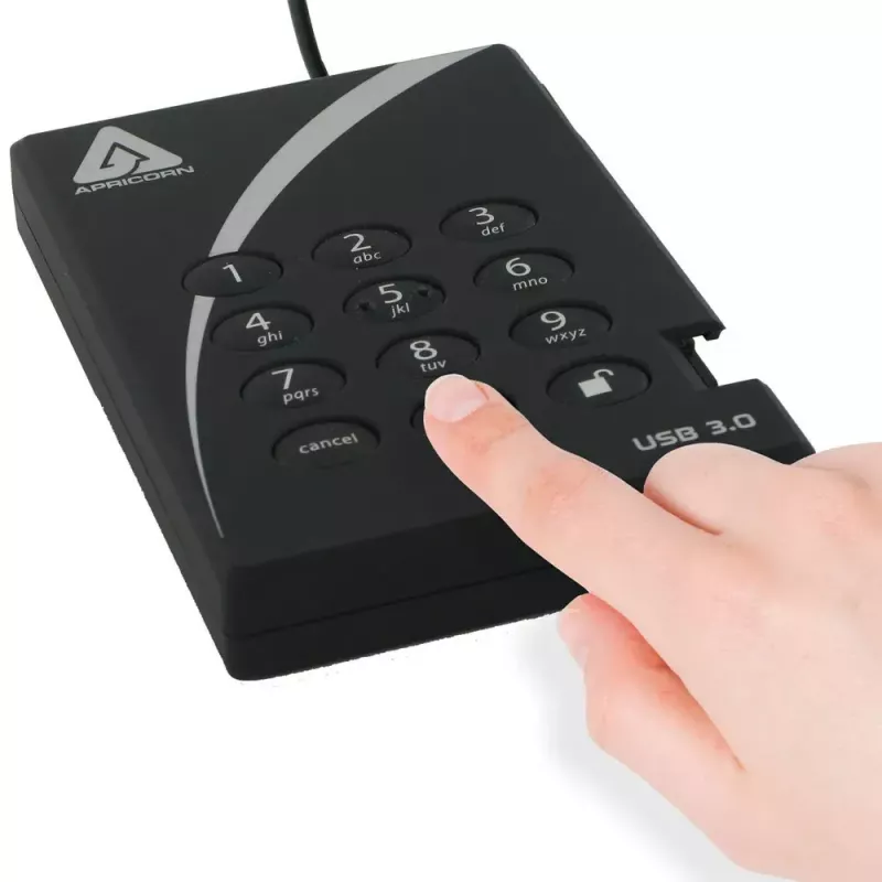 Externý pevný disk Apricorn 500GB USB 3.2 Aegis Padlock