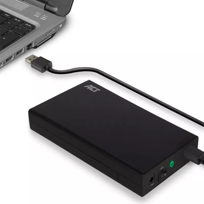 HDD/SSD puzdro ACT AC1405 3,5 palca SATA USB 3.2 Gen1 čierne