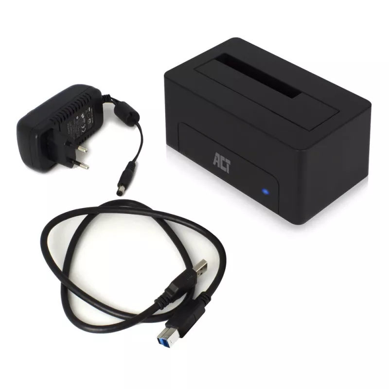 ACT 2,5 palca/3,5 palca SATA HDD/SSD dokovacia stanica USB 3.2 Gen1 čierna