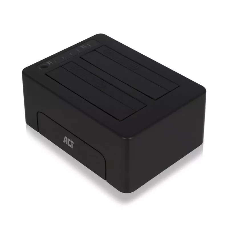 ACT 2,5 palca a 3,5 palca SATA duálna HDD/SSD dokovacia stanica, USB 3.2 Gen1