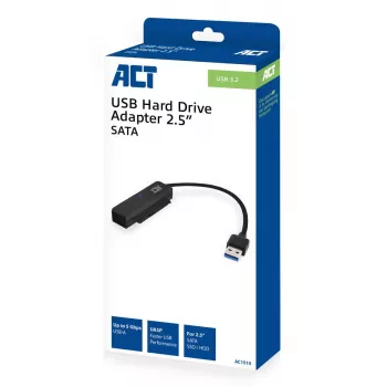 ACT USB adaptérový kábel pre 2,5 palca SATA HDD/SSD AC1510 0,15 m čierny