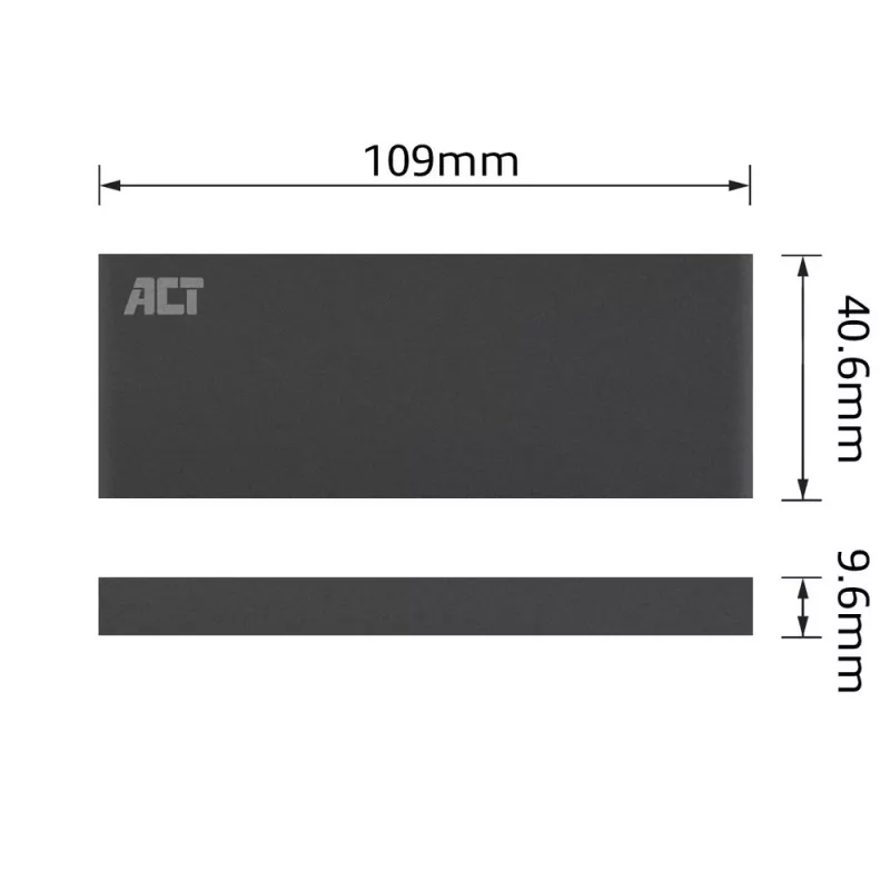 SSD puzdro ACT M.2 USB 3.2 Gen1 čierne 5 Gbit/s
