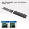 SSD puzdro ACT AC1615 USB-C M.2 NVMe PCIe 10 Gbit/s čierne