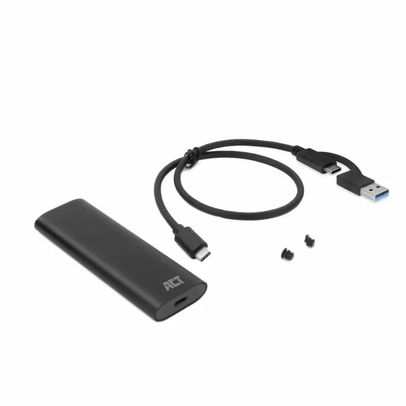 SSD puzdro ACT AC1615 USB-C M.2 NVMe PCIe 10 Gbit/s čierne
