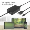 ACT USB-C nabíjačka na notebook s Power Delivery profilmi 65 W, notebook, interiér, 100–240 V, 50/60 Hz, 65 W, 5–20 V