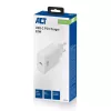 ACT kompaktný USB-C nabíjací adaptér 20W rýchle nabíjanie interiér univerzálny biely