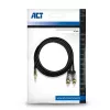 Audio kábel ACT AC3605 1,5 m 3,5 mm na 2 x RCA čierny