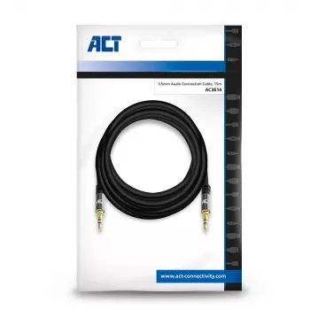 ACT 15 metrov kvalitný audio prepojovací kábel 3,5 mm jack konektor samec konektor samec - konektor samec