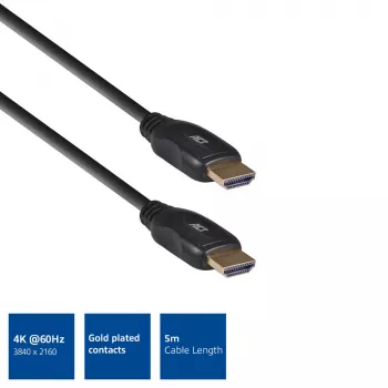 ACT 5 metrov HDMI Ultra High Speed video kábel v2.0 HDMI-A konektor samec - HDMI-A konektor samec