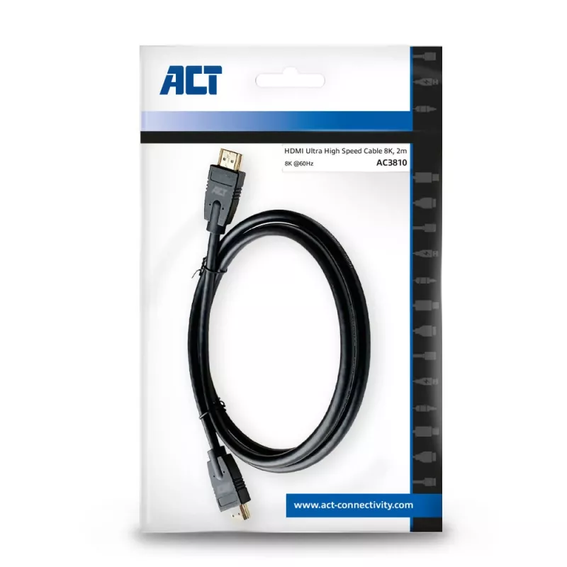 ACT 2 metre HDMI 8K Ultra High Speed kábel v2.1 HDMI-A konektor samec - HDMI-A konektor samec