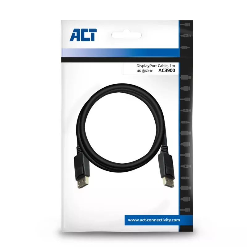 DisplayPort kábel konektor samec – konektor samec ACT 1 meter AC3900