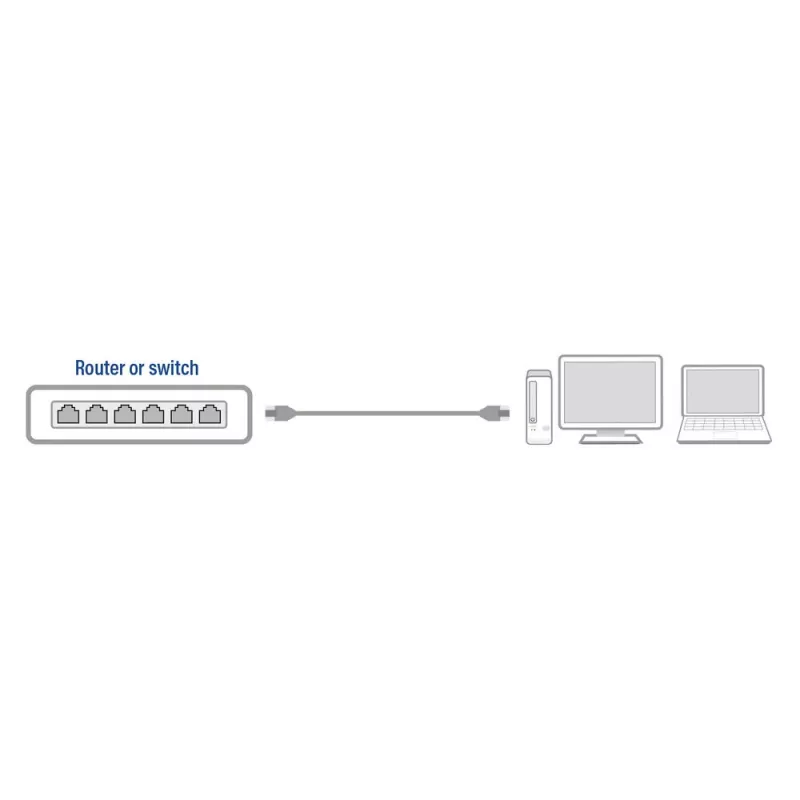 ACT Black 15,0 metra U/UTP CAT6 patch kábel s RJ45 konektormi