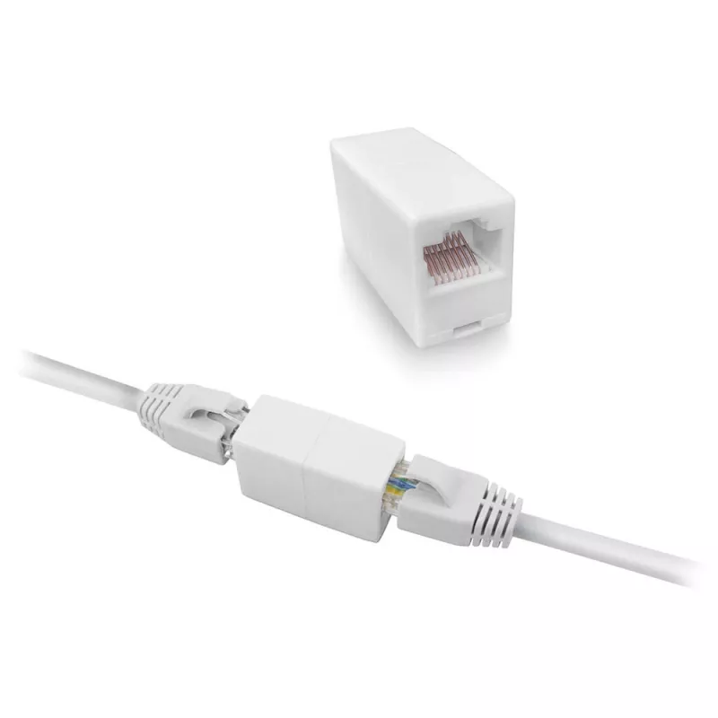 Modulárny RJ-45 konektor samec ACT AC4105 biely pripojenie 1 RJ-45 pripojenie 2 RJ-45