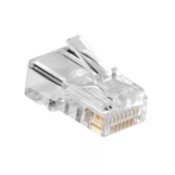 ACT Modulárny CAT5E RJ-45 konektor samec ACT AC4110 strieborný transparentný 10 ks