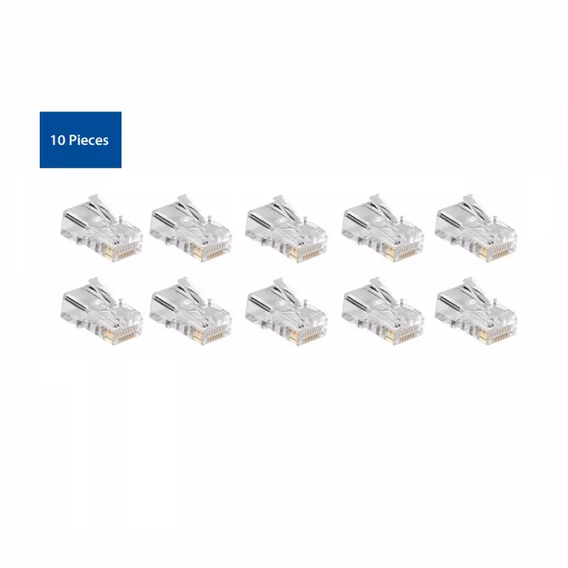 ACT Modulárny CAT5E RJ-45 konektor samec ACT AC4110 strieborný transparentný 10 ks