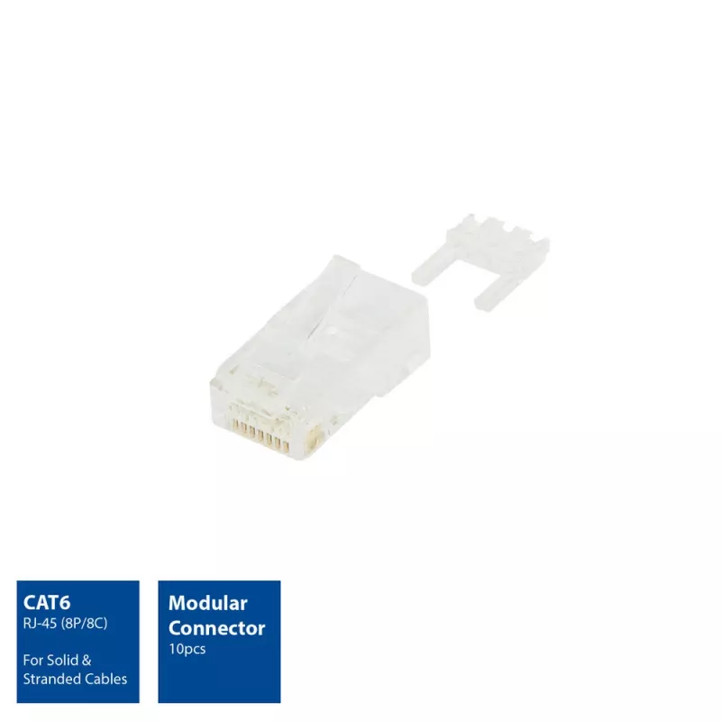 ACT Modulárny RJ-45 konektor samec CAT6 10x