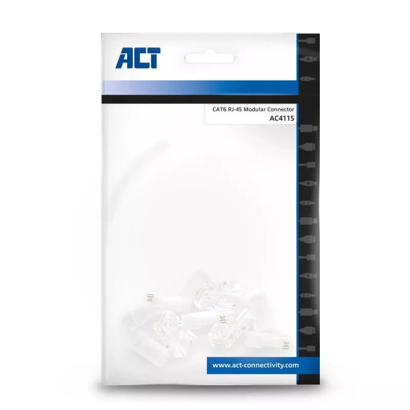 ACT Modulárny RJ-45 konektor samec CAT6 10x