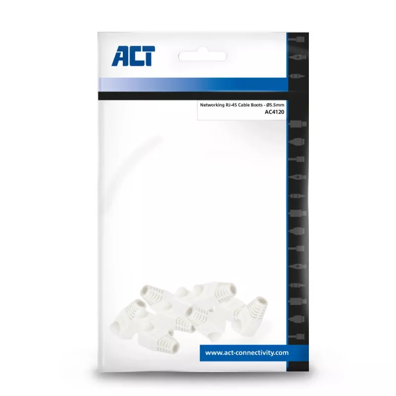 ACT UTP káblové priechodky, RJ45, káblová priechodka, sivá, RJ45, 10 kusov