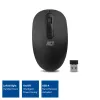 ACT Bezdrôtová myš 1200 DPI, obojručná, RF Wireless, 1200 DPI, čierna