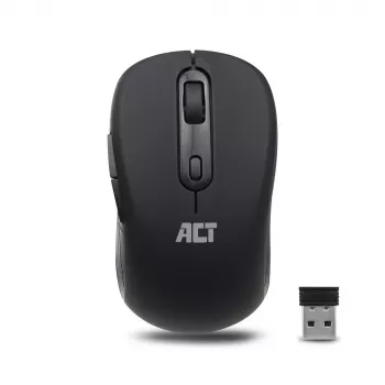 ACT AC5125 bezdrôtová myš, obojručná, 1600 DPI, čierna