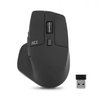 ACT Bezdrôtová Multi-Connect myš Bluetooth alebo USB-A prijímač, 2400 DPI so Silent Click, ekologická